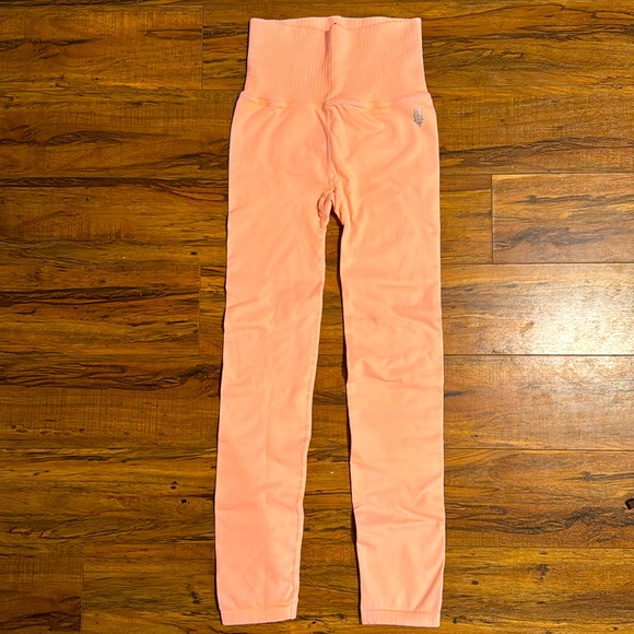 Free People Movement Orange Leggings - Picture 1 of 3